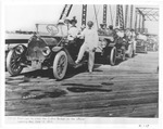 First cars to cross the Collins Bridge on the official opening day, June 12 1913