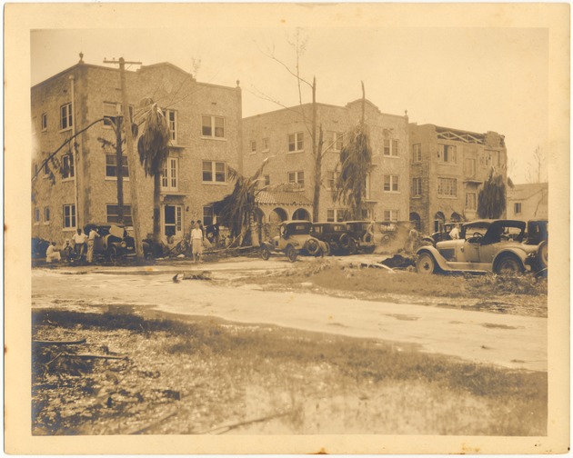 Drexel Avenue after the 1926 hurricane