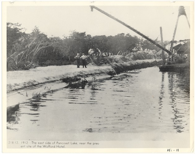 Construction on the east side of Pancoast Lake