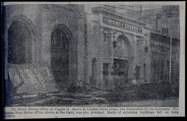 The Miami Shores office on Flager st., as well as the adjoining Boca Raton office, were demolished by the hurricane