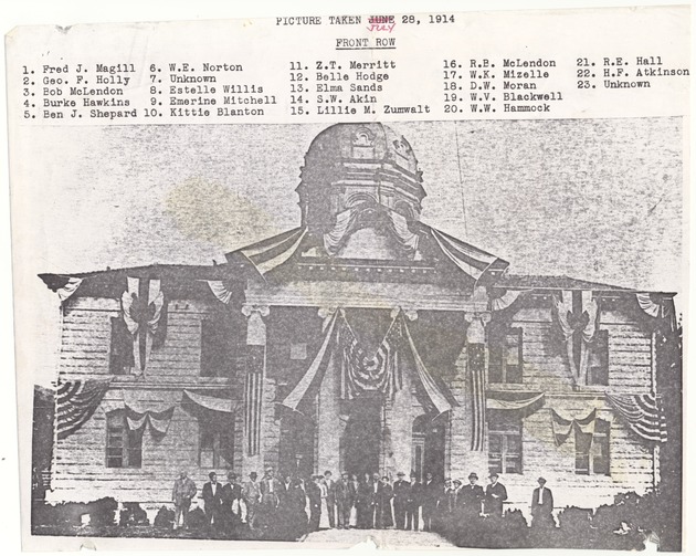 Dade County employees at the courthouse dedication, 1914