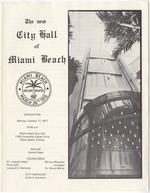 Program and pamphlet for the new Miami Beach city hall dedication