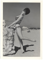Diane Varg - promotional modeling beach scene