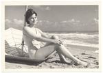Karen Holland - promotional modeling beach scene