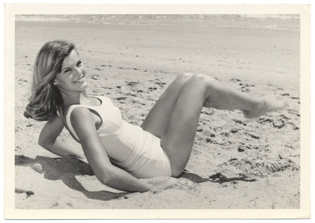 Gloria Goff - promotional modeling beach scene - Recto