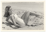 Gloria Goff - promotional modeling beach scene