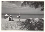 Loretta Larsen - promotional modeling beach scene