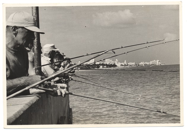 Fishing off the pier at Friendship Corner