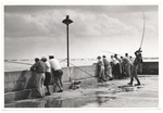 Fishing off the Pier at Friendship Corner on a Cloudy Day