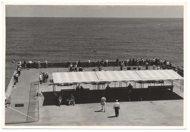 The pier at Friendship Corner seen from above