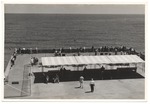 The pier at Friendship Corner seen from above