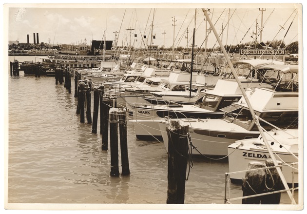 Docked boats on a Lightly Clouded Day