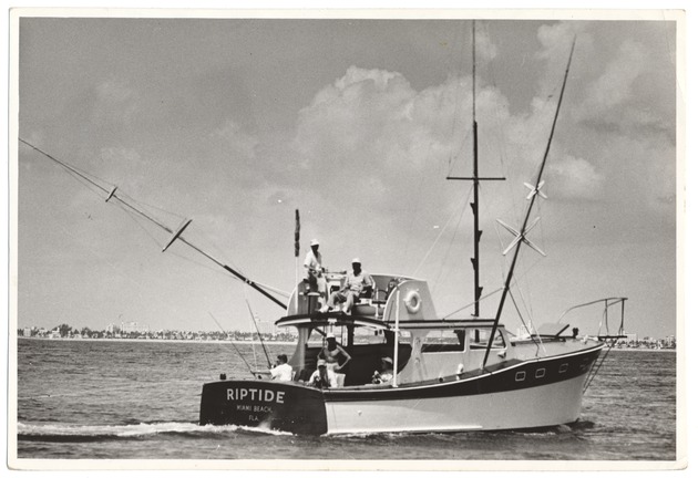 Men fishing from the "Riptide"