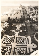 Aerial view of the Fontainebleau Hotel gardens