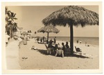Thatched umbrellas at Lummus Park beach