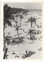 Beach goers at the beach at Lummus Park