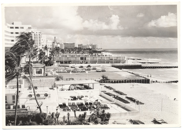Hotel pools and piers along the beach, September 1950 - 