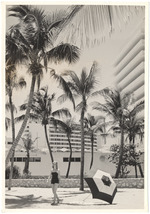 Alta Whipple beach modeling scene, March 1957