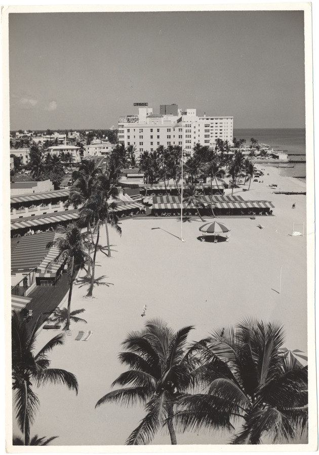 Beach scene from above, June 1956 - 
