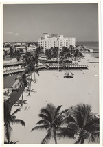 Beach scene from above, June 1956