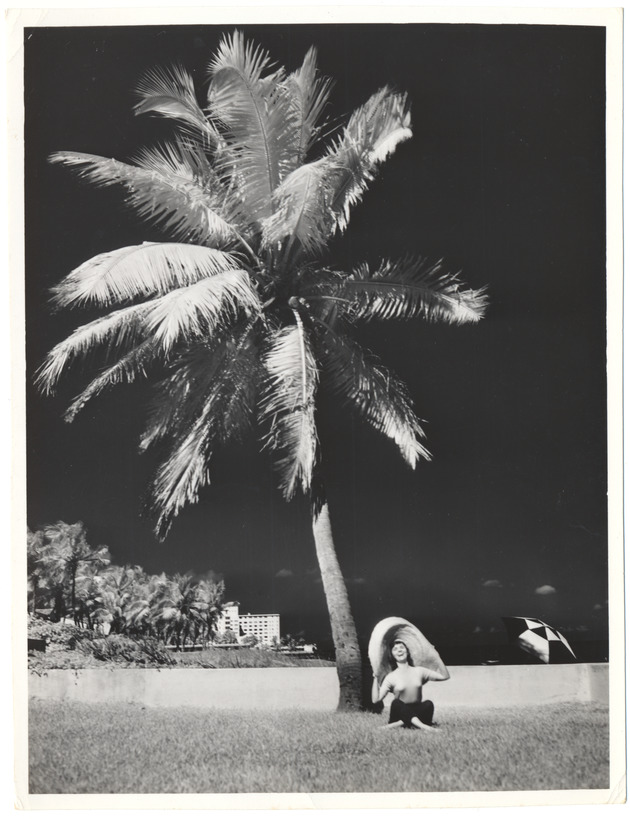 Beach scene shot with infrared lens, November 1956 - 