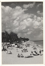 Beach modeling scene, February 1957