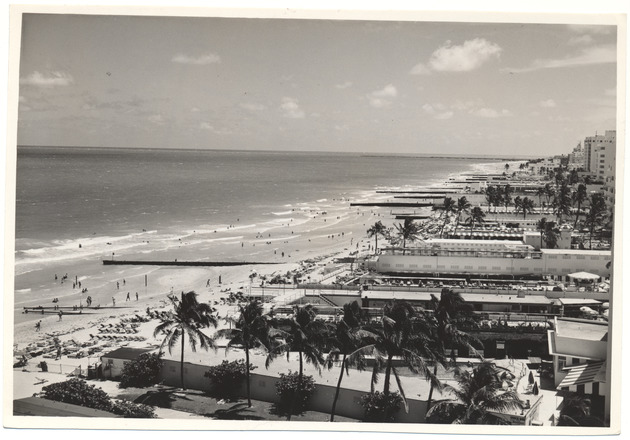 Hotels and piers along the beach, July 1958 - 