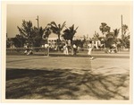 Tennis courts and players at Flamingo Park, 1931-1933