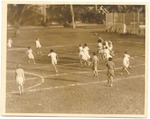 [1931] Girls intra-mural speed ball and basketball teams at Flamingo Park, 1931