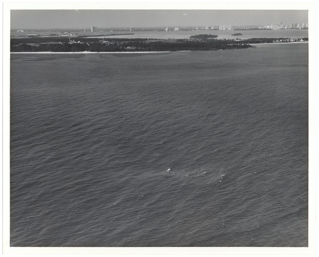 Aerial view of Biscayne Bay with Miami Beach in the background - Recto Photograph