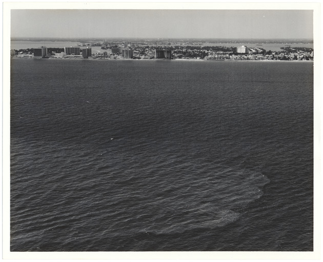 Miami Beach from the ocean side, with Miami in the background - Recto Photograph