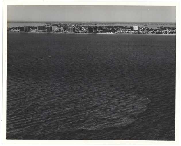 Miami Beach from the ocean side, with Miami in the background - Recto Photograph