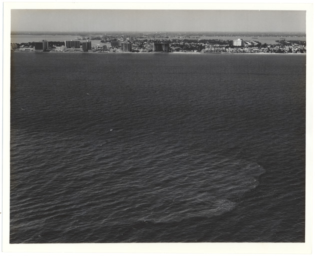 Miami Beach from the ocean side, with Miami in the background - Recto Photograph