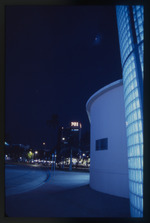 Night scene with the Clocktower at 407 Lincoln Road in the background