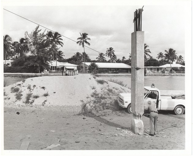 21st Street Community or Recreation Center during construction and remodeling in March of 1985 - Concrete and Steel Support - 