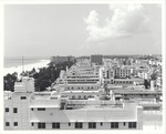 Coastline of Miami Beach with overseeing buildings roofs