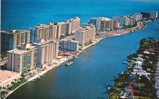 Ocean front hotels along Indian Creek, Miami Beach, Florida - Ocean front hotels along Indian Creek, Miami Beach, Florida
