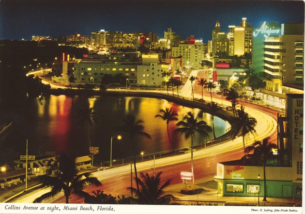 Collins Avenue at night, Miami Beach, Florida - Collins Avenue at night, Miami Beach, Florida