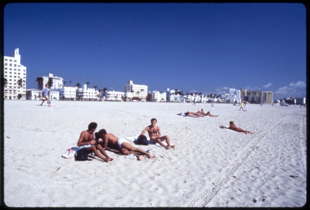 Sunbathers on South beach