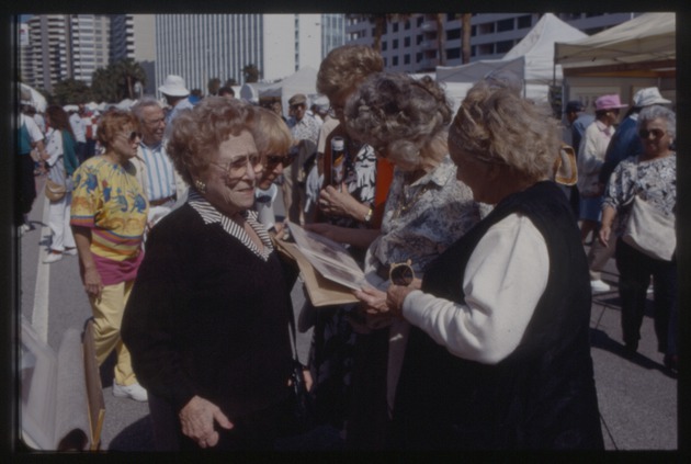 Woman on street at Miami Beach Festival of the Arts