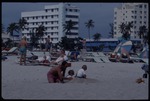 Children playing in the sand on Miami Beach