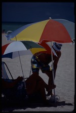 Man with sun umbrella