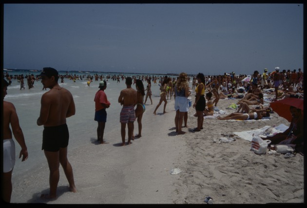 People crowded on beach