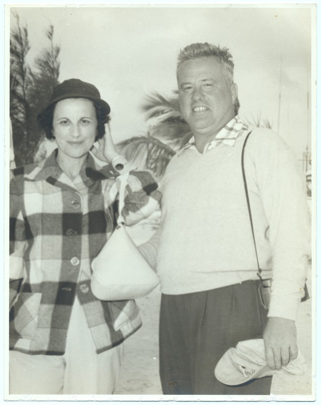 Woman in plaid shirt with Man - Recto Photograph