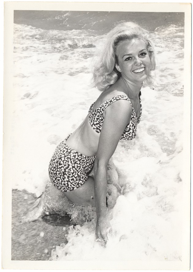 Joyce Scott enjoying the waves - 