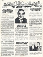 1981 re-election campaign pamphlet for Commissioner Leonard Weinstein