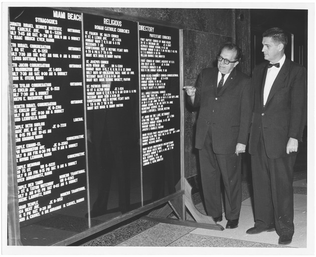 Miami Beach Convention Hall, 1980s - Photograph, recto: [Miami Beach Convention Hall signs]