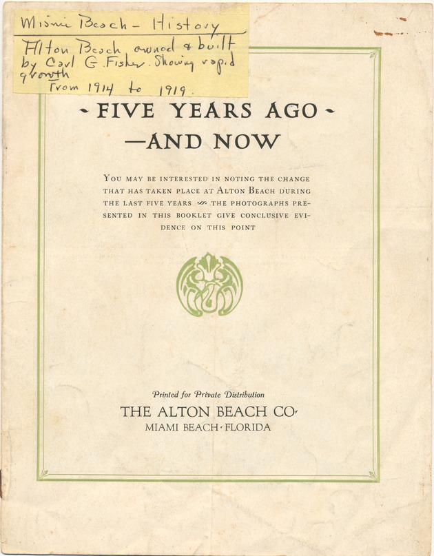 Five years ago--and now - Cover: Five years ago–and now