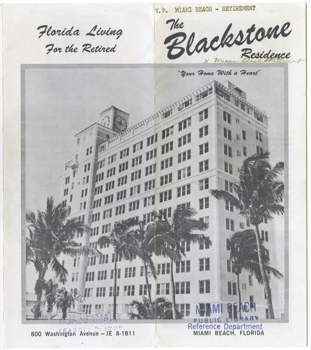 The Blackstone Residence: Your Home With a Heart - Leaflet, cover: The Blackstone Residence: Your Home With a Heart