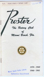 Roster: The Rotary Club of Miami Beach, Fla.